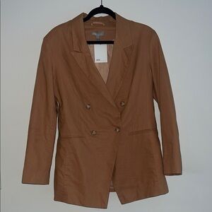 ASOS Camel Double-Breasted Blazer